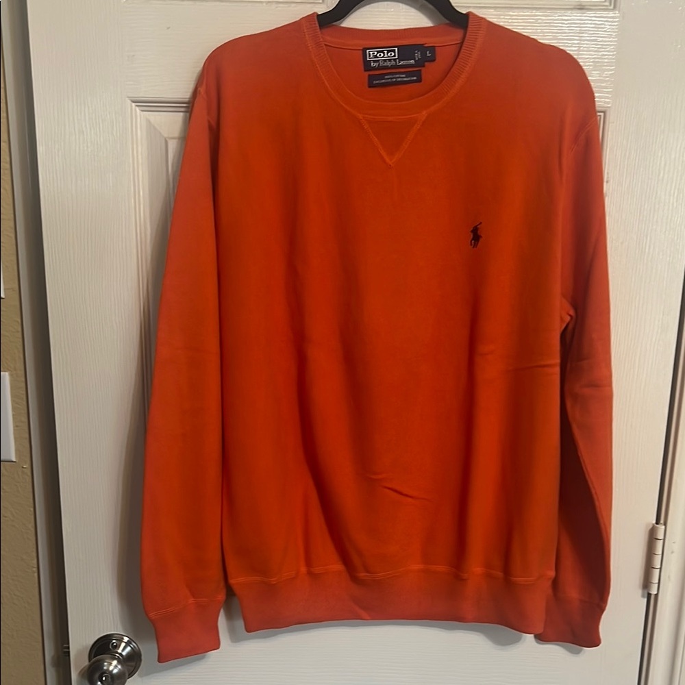 Polo by Ralph Lauren Orange Crewneck Sweater